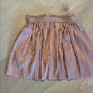 Zara Shiny Copper Pleated Skirt